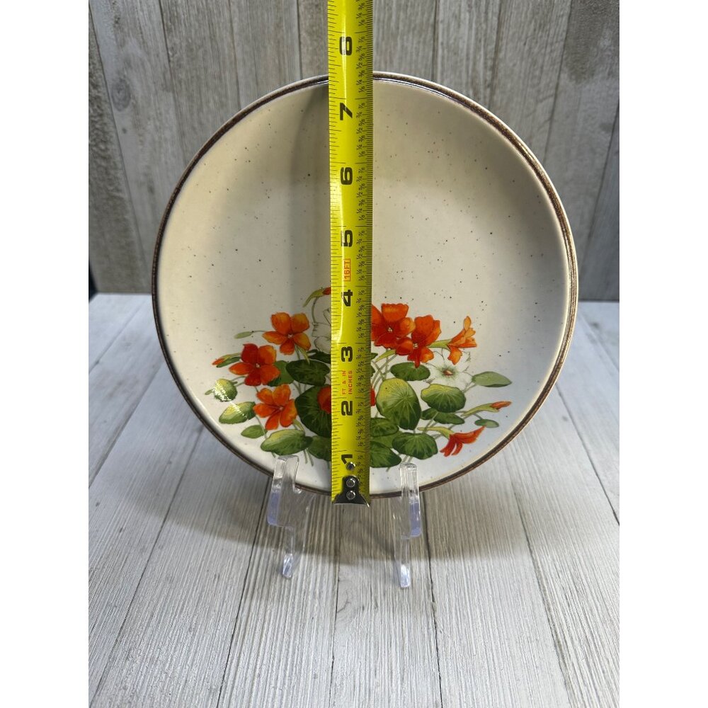 Vtg Ranmaru Asian Song Salad Plates Ceramate Stoneware 3930 JAPAN - Set of 2 - Picture 6 of 9